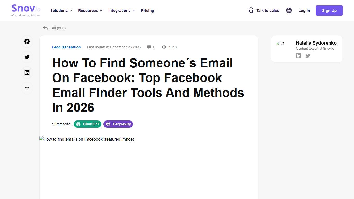 How To Find Emails On Facebook: Top Facebook Email Finder Tools And Methods In 2026